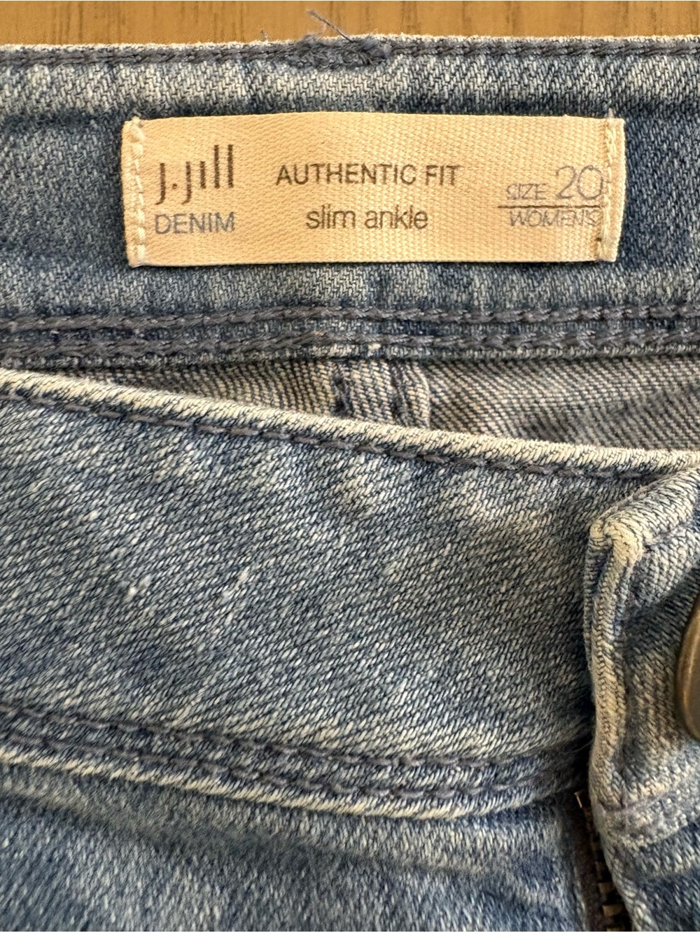J. Jill Blue Floral-Pattern Slim Leg Jeans - Picture 4 of 5